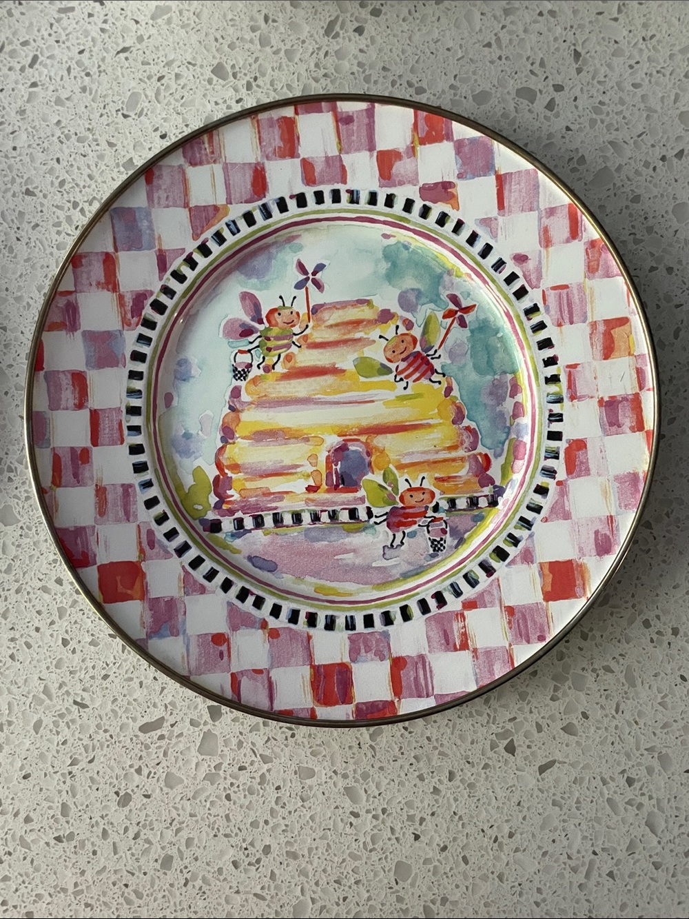 Hand-Painted Ceramic Bowls & Plates with Duck & Bee Motifs - Picture 7 of 7
